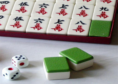 Blue / Green Back Mahjong Tiles Mahjong Cheating Thiết bị Với IR Nhãn Để Gian lận